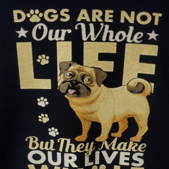 Dog Life Short Sleeve Crew Neck Navy Blue T-Shirt - Picture 1 of 4